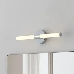 Ramola LED wall light, chrome-coloured, width 45 cm, IP44, CCT