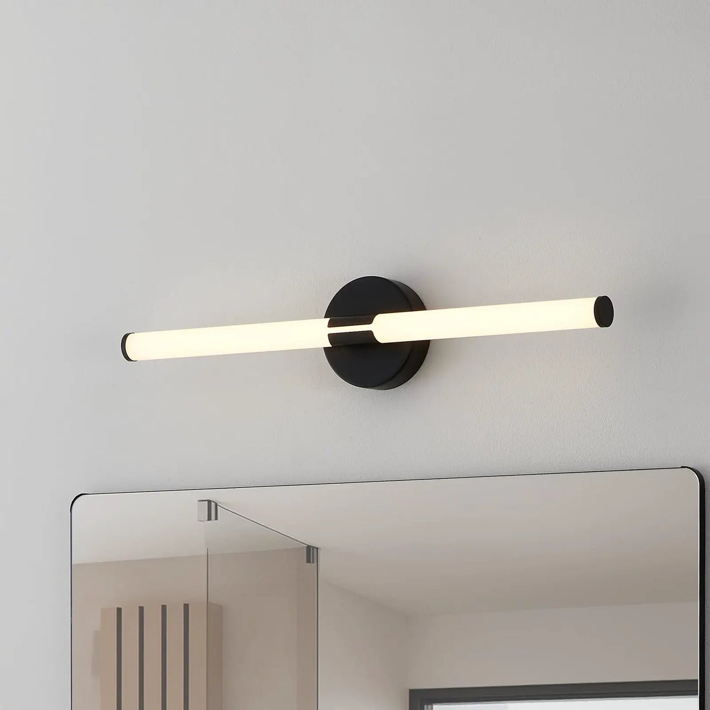 Ramola LED wall light, black, width 60 cm, IP44, CCT