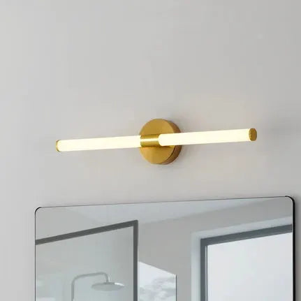 Ramola LED wall lamp, brass colour, width 60 cm, IP44, CCT