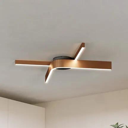 Folcino-Z LED smart ceiling light, bronze-coloured, 64 cm, CCT