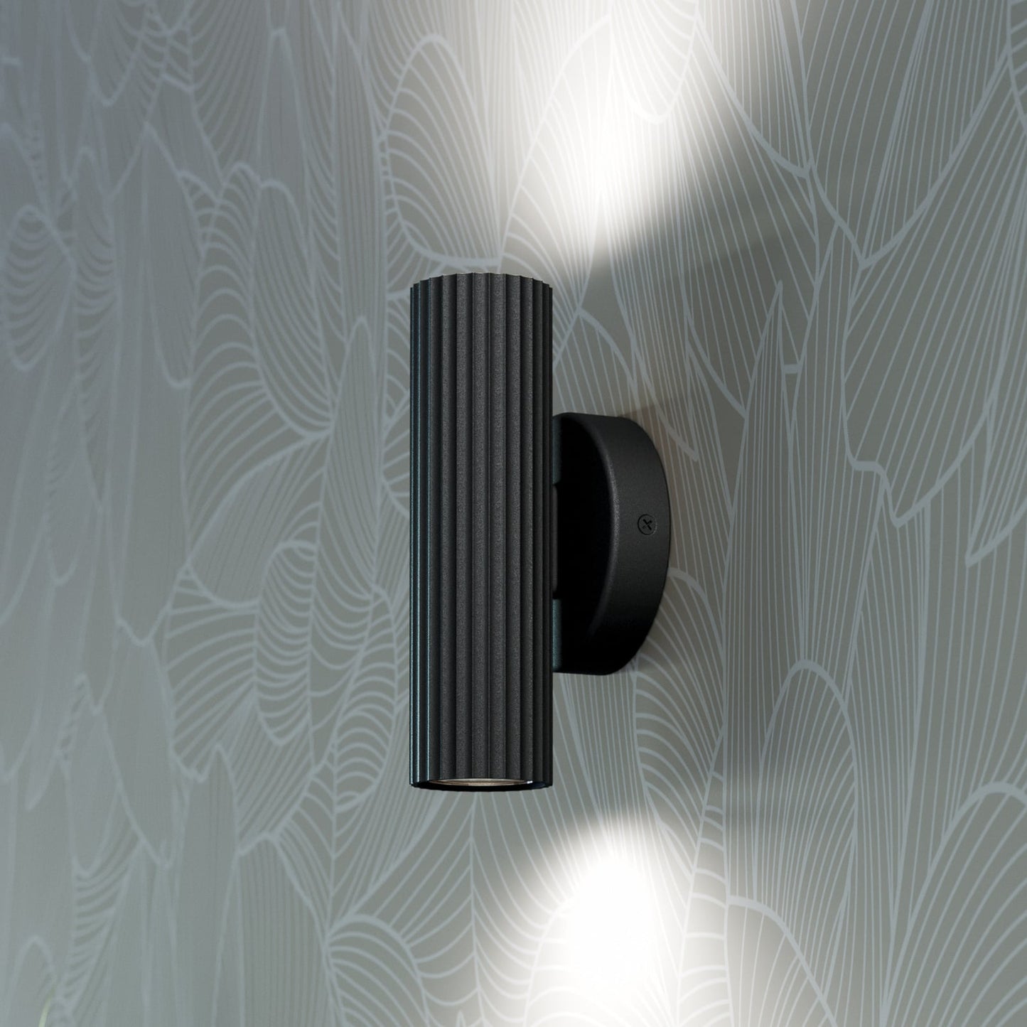 Portillo wall lamp, black, height 20 cm, 2-bulb metal, GU10