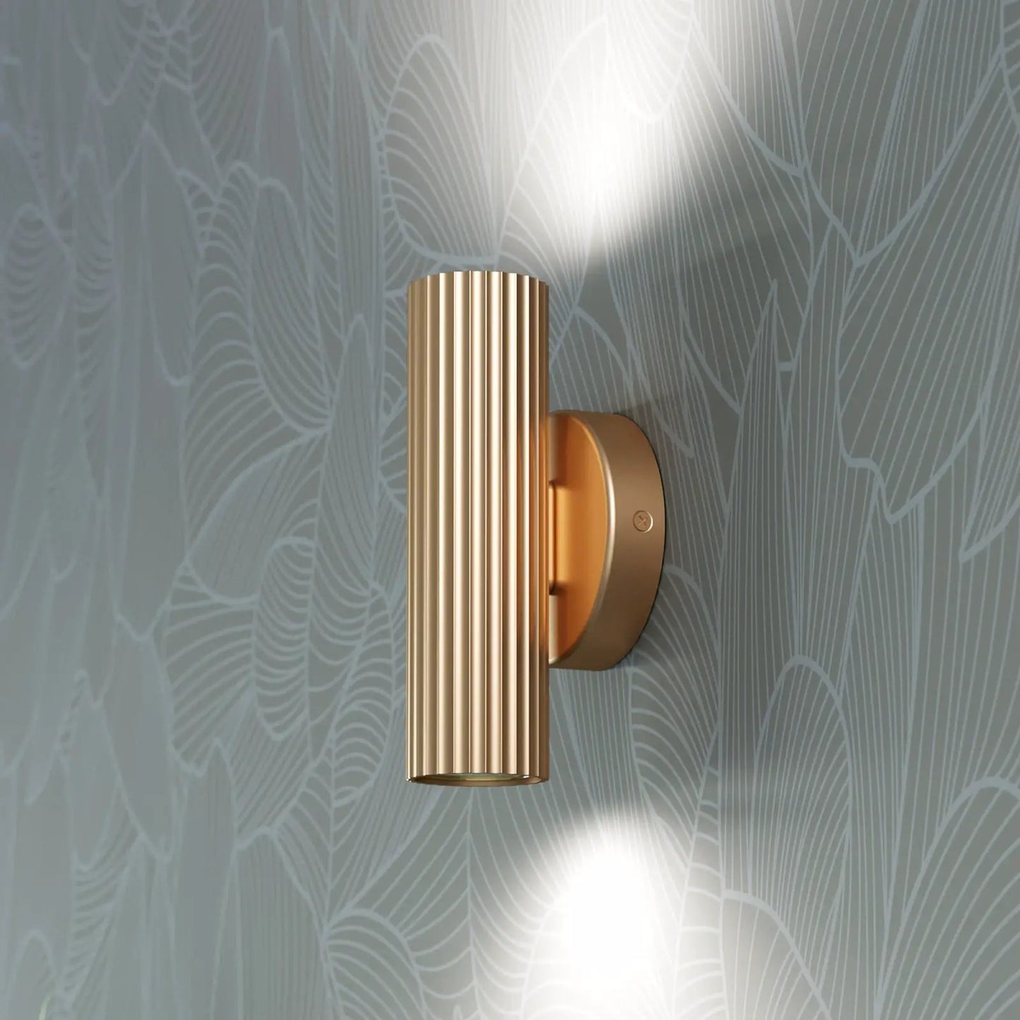 Portillo wall lamp, brass, height 20 cm, 2-bulb metal, GU10