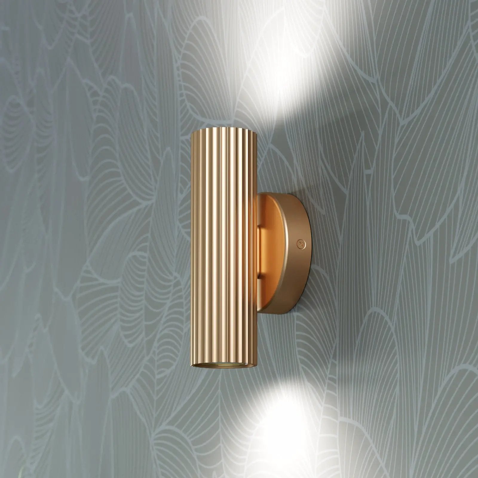 Portillo wall lamp, brass, height 20 cm, 2-bulb metal, GU10