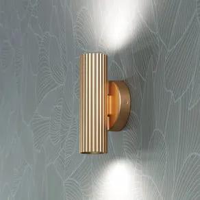 Portillo wall lamp, brass, height 20 cm, 2-bulb metal, GU10