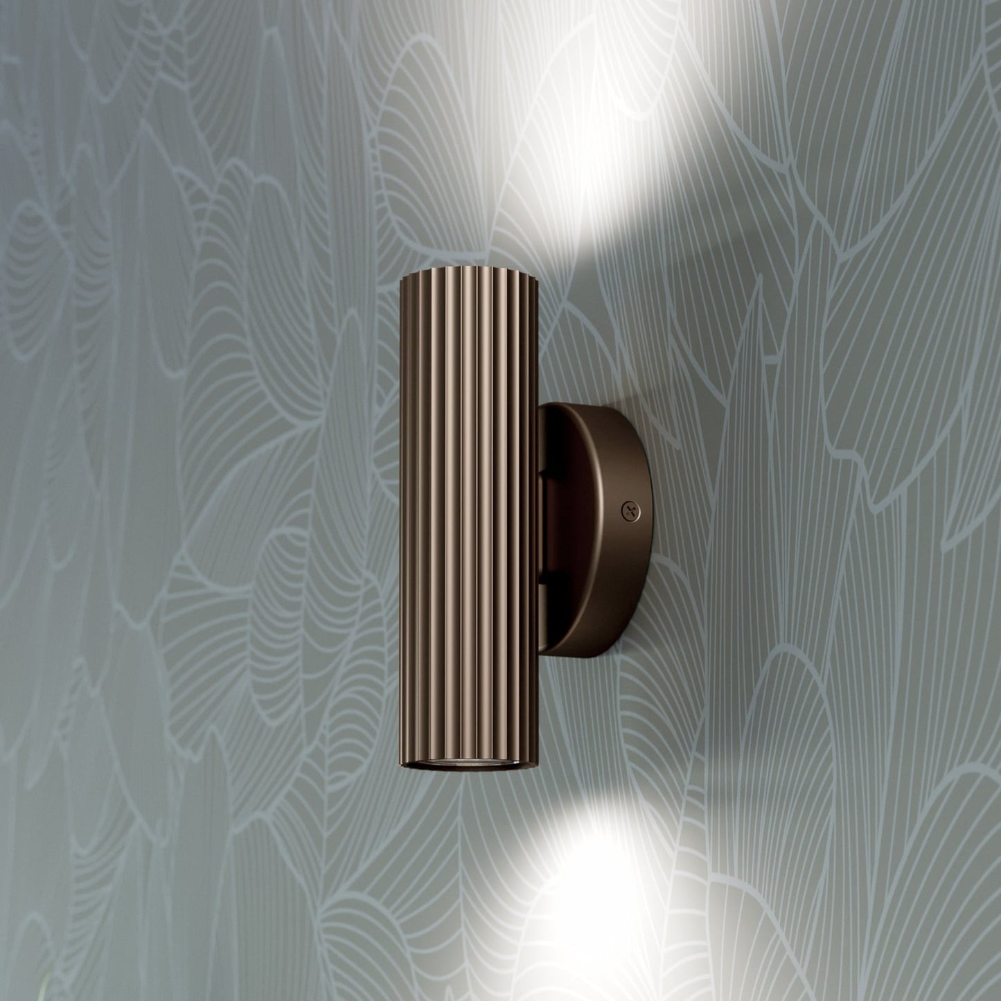 Portillo wall lamp, bronze, height 20 cm, 2-bulb metal, GU10