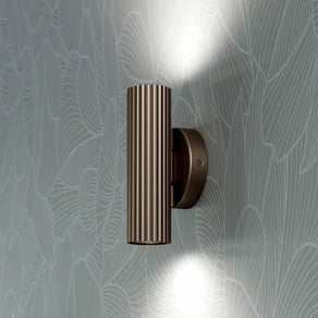 Portillo wall lamp, bronze, height 20 cm, 2-bulb metal, GU10