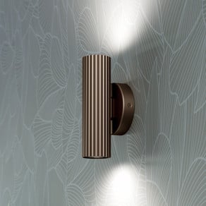 Portillo wall lamp, bronze, height 20 cm, 2-bulb metal, GU10