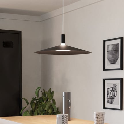 LED hanging light Conomavilla-Z, black, Ø 45 cm CCT RGB