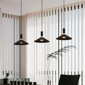 Smart hanging light Conomavilla-Z, black 92 cm 3-bulb CCT RGB