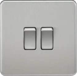 Brushed Chrome ML 10AX 2G 2-way Switch - Brushed Chrome - Electrical Brushed Chrome ML 10AX 2G 2-way Switch - Brushed Chrome Electrical