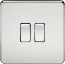 ml Polished chrome 10AX 2G 2-way Switch - Polished Chrome - ml Polished chrome 10AX 2G 2-way Switch - Polished Chrome