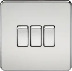 ml Polished chrome 10AX 3G 2-way Switch - Polished Chrome - ml Polished chrome 10AX 3G 2-way Switch - Polished Chrome