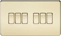 ML Polished Brass 10AX 6G 2-way Switch - Polished Brass - ML Polished Brass 10AX 6G 2-way Switch - Polished Brass