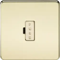 ML Polished Brass 13A Fused Spur Unit - Polished Brass - ML Polished Brass 13A Fused Spur Unit - Polished Brass