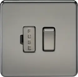 black nickel ml 13A Switched Fused Spur Unit - Black Nickel - black nickel ml 13A Switched Fused Spur Unit - Black Nickel