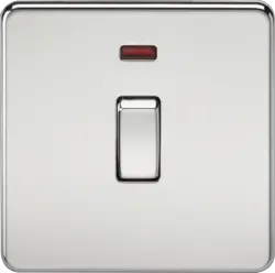 ml Polished chrome 20A 1G DP Switch with Neon - Polished Chrome - ml Polished chrome 20A 1G DP Switch with Neon - Polished Chrome