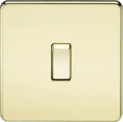 ML Polished Brass 20A 1G DP Switch - Polished Brass - ML Polished Brass 20A 1G DP Switch - Polished Brass