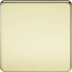 ML Polished Brass 1G Blanking Plate - Polished Brass - ML Polished Brass 1G Blanking Plate - Polished Brass