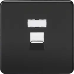 ml matt black RJ45 Network Outlet - Matt Black - ml matt black RJ45 Network Outlet - Matt Black