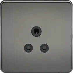 black nickel ml 5A Unswitched Socket - Black Nickel with Black Insert - black nickel ml 5A Unswitched Socket - Black Nickel with Black Insert