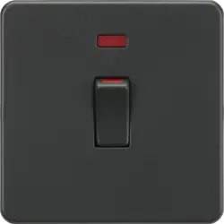 ml antricate 45A DP Switch with Neon (1G size) - Anthracite - ml antricate 45A DP Switch with Neon (1G size) - Anthracite