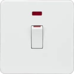 ml matt white 45A DP Switch with Neon (1G size) - Matt White - Electrical ml matt white 45A DP Switch with Neon (1G size) - Matt White Electrical