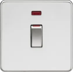 ml Polished chrome 45A DP Switch with Neon (1G size) - Polished Chrome - ml Polished chrome 45A DP Switch with Neon (1G size) - Polished Chrome