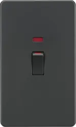 ml antricate 45A DP Switch with Neon (2G size) - Anthracite - ml antricate 45A DP Switch with Neon (2G size) - Anthracite