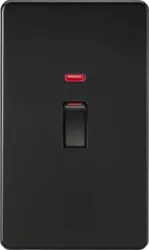 ml matt black 45A DP Switch with Neon (2G size) - Matt Black - ml matt black 45A DP Switch with Neon (2G size) - Matt Black