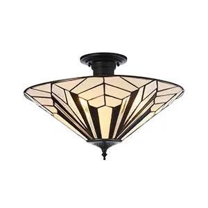 Endon Lighting Astoria 3lt Semi Flush - Endon Lighting Astoria 3lt Semi Flush