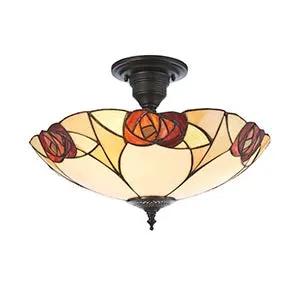 Endon Lighting Ingram 3lt Semi Flush - Endon Lighting Ingram 3lt Semi Flush