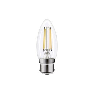 Integral OMNI FILAMENT CANDLE BULB B22 470LM 3.4W 4000K NON-DIMM 330 BEAM CLEAR FULL GLASS INTEGRAL - Integral OMNI FILAMENT CANDLE BULB B22 470LM 3.4W 4000K NON-DIMM 330 BEAM CLEAR FULL GLASS INTEGRAL