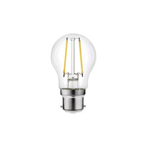 Integral OMNI FILAMENT GOLF BALL BULB B22 250LM 2W 4000K NON-DIMM 320 BEAM CLEAR FULL GLASS INTEGRAL - Integral OMNI FILAMENT GOLF BALL BULB B22 250LM 2W 4000K NON-DIMM 320 BEAM CLEAR FULL GLASS INTEGRAL