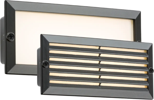 brick lights 230V IP54 5W White LED Recessed Brick Light - Black Fascia - brick lights 230V IP54 5W White LED Recessed Brick Light - Black Fascia