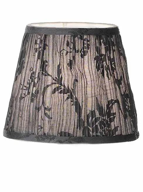 Franklite Candle Shade Grey Pleated - Lamp Shades Lamp Shades Lamp Shades Franklite Candle Shade Grey Pleated Lamp Shades