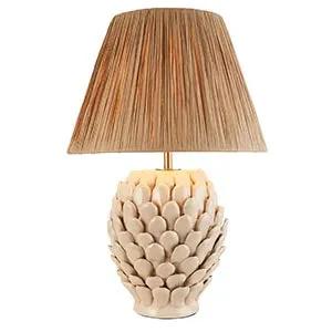 Endon Lighting Layered Leaf & Raffia 30cm Table - Endon Lighting Layered Leaf & Raffia 30cm Table