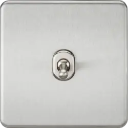 Brushed Chrome ML 10AX 1G 2-way Toggle Switch - Brushed Chrome - Electrical Brushed Chrome ML 10AX 1G 2-way Toggle Switch - Brushed Chrome Electrical
