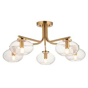 Endon Lighting Jacob 5lt Semi Flush - Endon Lighting Jacob 5lt Semi Flush
