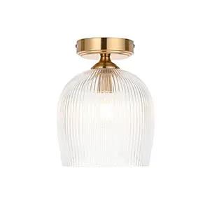 Endon Lighting Ashcroft Ribbed Flush - Endon Lighting Ashcroft Ribbed Flush