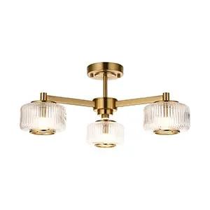 Endon Lighting Stamford 3lt Semi Flush - Endon Lighting Stamford 3lt Semi Flush