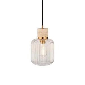 Endon Lighting Travi Ribbed Pendant - Endon Lighting Travi Ribbed Pendant