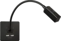ml matt black 230V LED Dimmable Reading Light with Dual USB A+A (5V DC 2.4A shared) - Matt Black - ml matt black 230V LED Dimmable Reading Light with Dual USB A+A (5V DC 2.4A shared) - Matt Black