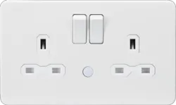 ml matt white 13A 2G DP Switched Socket with Photocell Nightlight Function - Matt White with White Insert - Electrical ml matt white 13A 2G DP Switched Socket with Photocell Nightlight Function - Matt White with White Insert Electrical