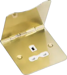 FLOOR SOCKETS 13A 1G Unswitched Floor Socket - Brushed Bronze with Black Insert - FLOOR SOCKETS 13A 1G Unswitched Floor Socket - Brushed Bronze with Black Insert