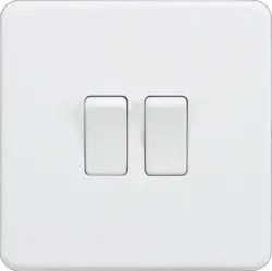 ml matt white 10AX 2G 2-way Switch - Matt White - Electrical ml matt white 10AX 2G 2-way Switch - Matt White Electrical