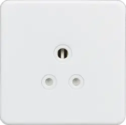 ml matt white 5A Unswitched Round Socket - Matt White - Electrical ml matt white 5A Unswitched Round Socket - Matt White Electrical