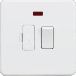 ml matt white 13A Switched Fused Spur Unit with Neon - Matt White - Electrical ml matt white 13A Switched Fused Spur Unit with Neon - Matt White Electrical
