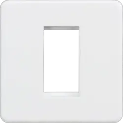 ml matt white Screwless 1G Modular Faceplate - Matt White - Electrical ml matt white Screwless 1G Modular Faceplate - Matt White Electrical