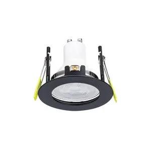 integral fire rated down light 2 EVOFIRE 72 MICRO BEZEL FIRE RATED DOWNLIGHT 60MM CUTOUT 72MM DIAMETER IP65 BLACK ROUND +GU10 HOLDER INTEGRAL - integral fire rated down light 2 EVOFIRE 72 MICRO BEZEL FIRE RATED DOWNLIGHT 60MM CUTOUT 72MM DIAMETER IP65 BLACK ROUND +GU10 HOLDER INTEGRAL