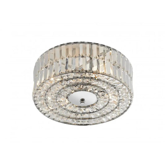 dar lighting Där Lighting Group, Dar ERR5250 Errol Semi Flush Light With Crystal Decoration - dar lighting Där Lighting Group, Dar ERR5250 Errol Semi Flush Light With Crystal Decoration